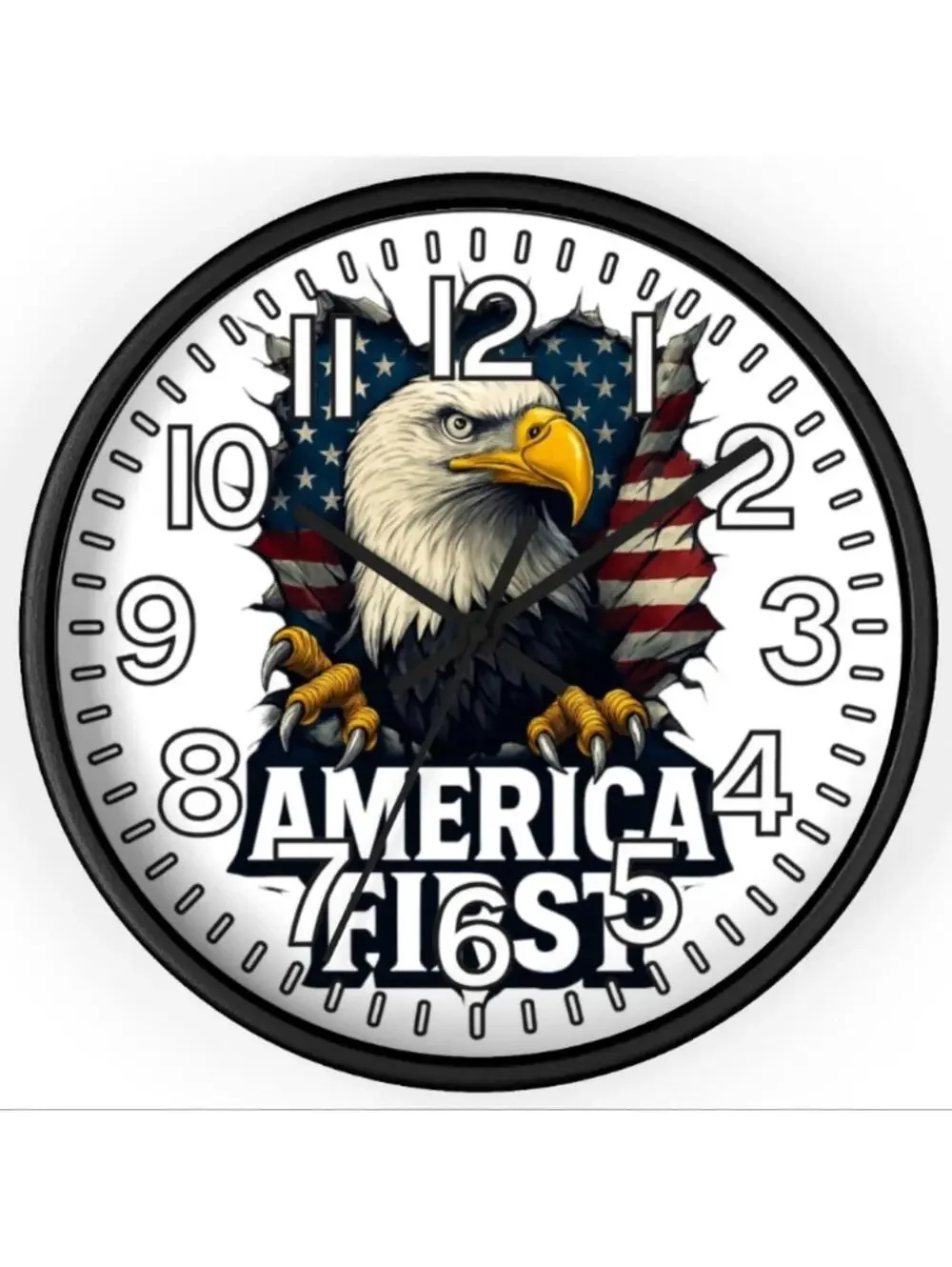 America First American Glow In The Dark Wall Clock New!